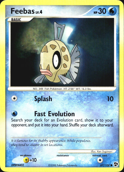 Feebas 67/106 Common Great Encounters Pokemon Near Mint