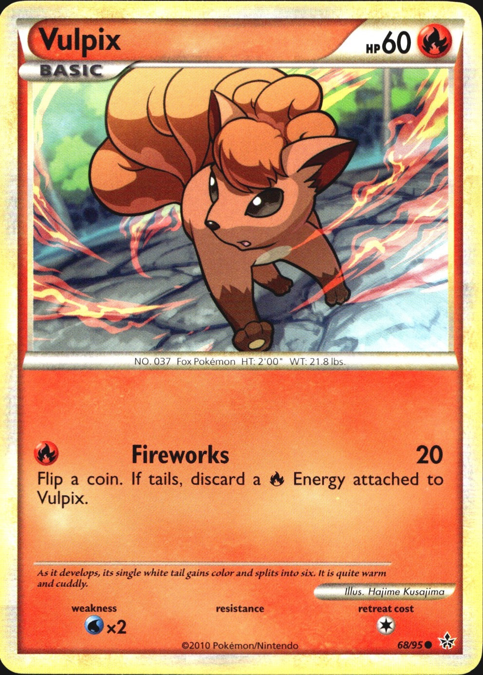 Vulpix 68/95 Common HGSS Unleashed Pokemon Near Mint