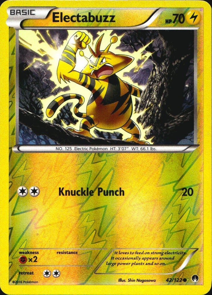 Electabuzz 42/122 Common BREAKpoint Pokemon Reverse Holo Near Mint