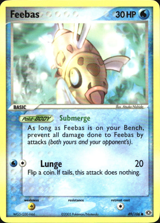 Feebas 49/106 Common Emerald Pokemon Near Mint