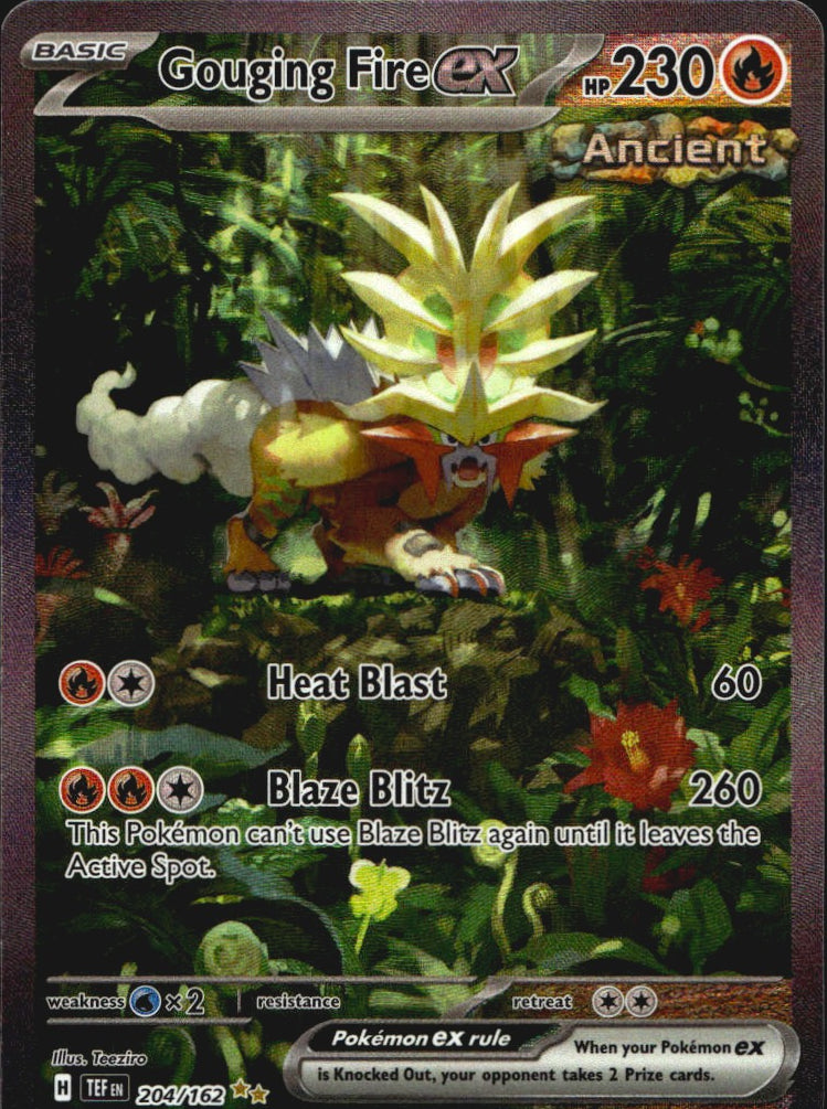 Gouging Fire ex 204/162 Special Illustration Rare Temporal Forces Pokemon NM
