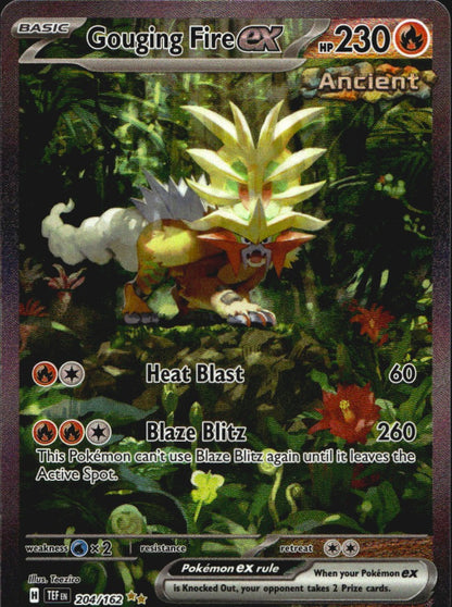 Gouging Fire ex 204/162 Special Illustration Rare Temporal Forces Pokemon NM