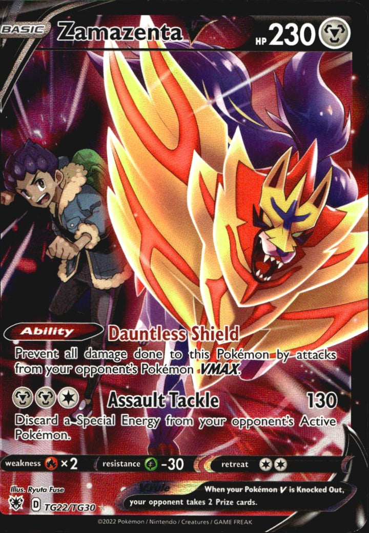 Zamazenta V TG22/TG30 Holo Rare V Astral Radiance Trainer Gallery Pokemon NM