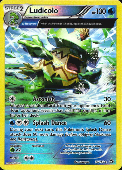 Ludicolo 37/160 Rare Primal Clash Pokemon Reverse Holo Near Mint