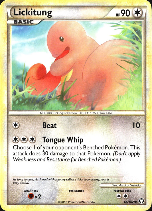 Lickitung 66/102 Common HGSS Triumphant Pokemon Near Mint