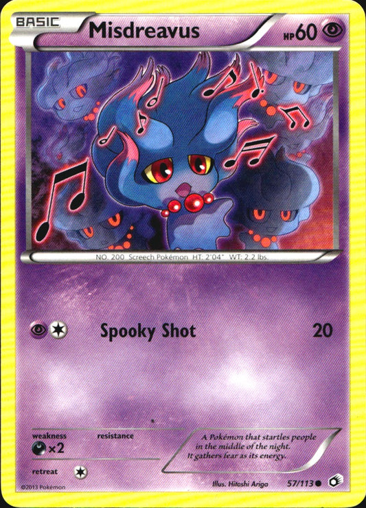 Misdreavus 57/113 Common Legendary Treasures Pokemon Near Mint