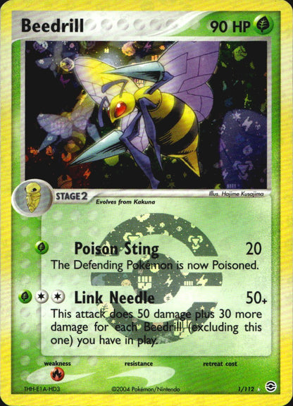 Beedrill 1/112 FireRed & LeafGreen Pokemon Reverse Holo Near Mint