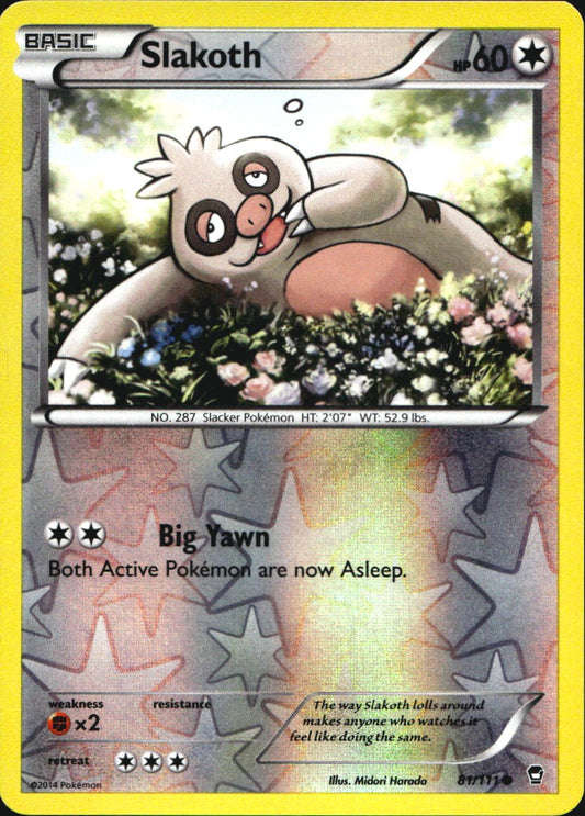 Slakoth 81/111 Common Furious Fists Pokemon Reverse Holo Near Mint