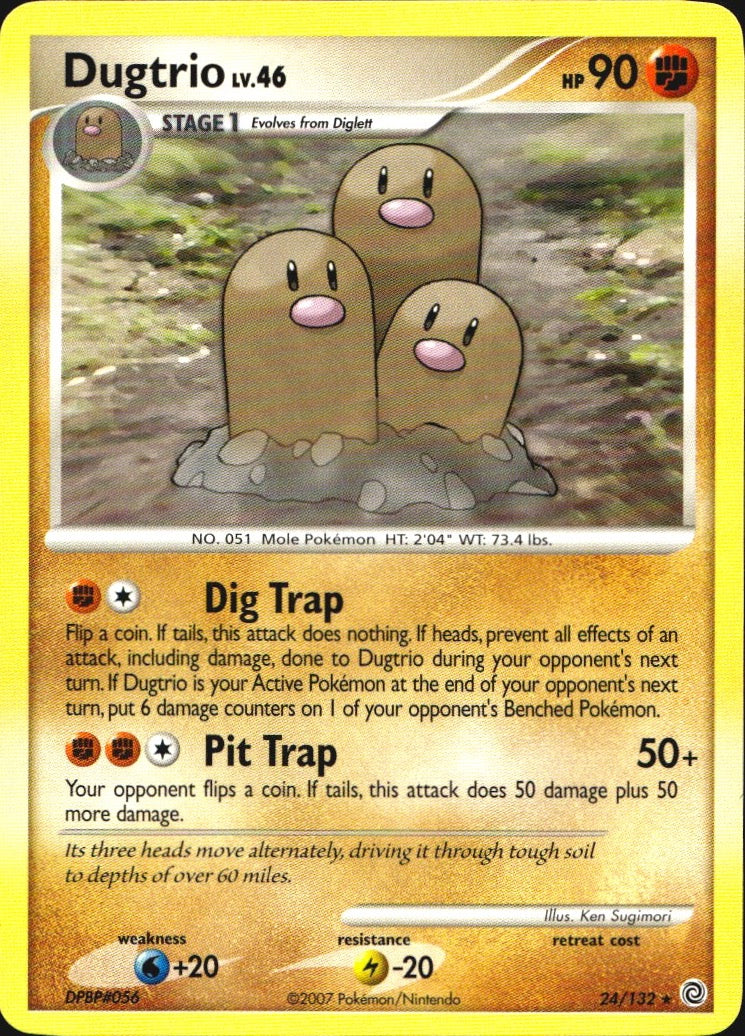 Dugtrio 24/132 Rare Secret Wonders Pokemon Near Mint