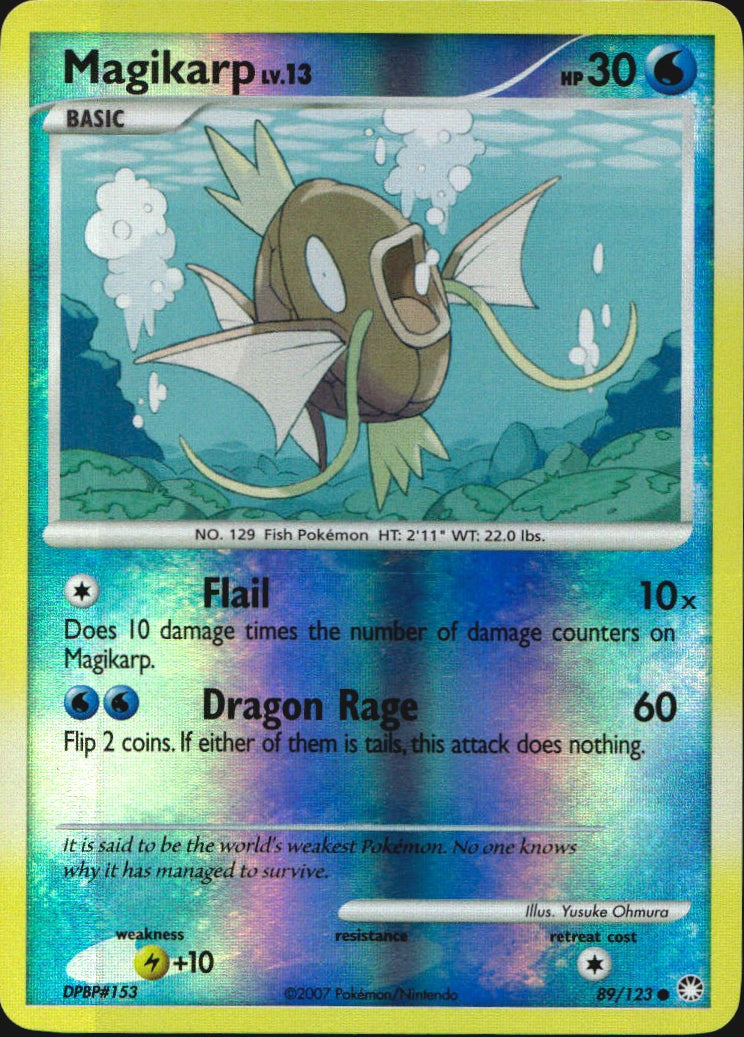 Magikarp 89/123 Common Mysterious Treasures Pokemon Reverse Holo Near Mint