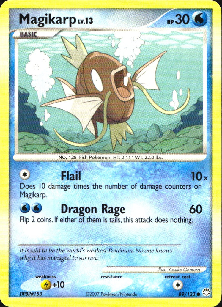 Magikarp 89/123 Common Mysterious Treasures Pokemon Near Mint