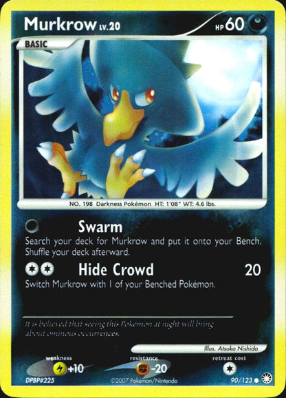 Murkrow 90/123 Common Mysterious Treasures Pokemon Reverse Holo Near Mint