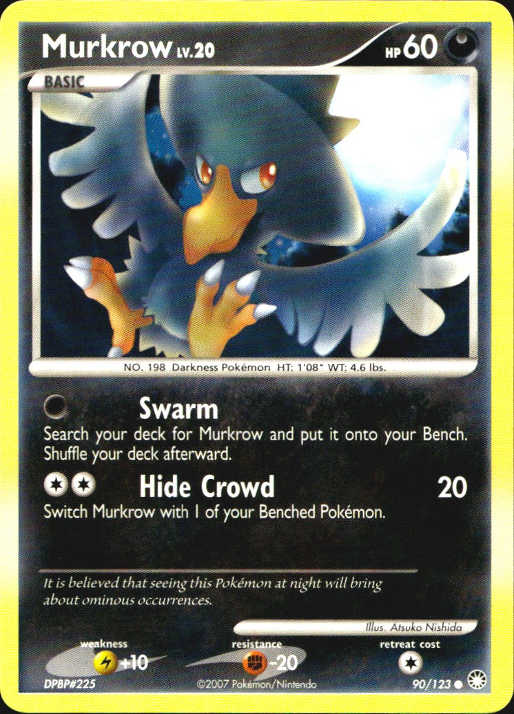 Murkrow 90/123 Common Mysterious Treasures Pokemon Near Mint
