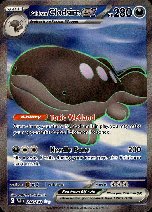 Paldean Clodsire ex 244/193 Ultra Rare Paldea Evolved Pokemon Near Mint