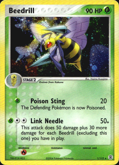 Beedrill 1/112 Holo Rare FireRed & LeafGreen Pokemon Near Mint