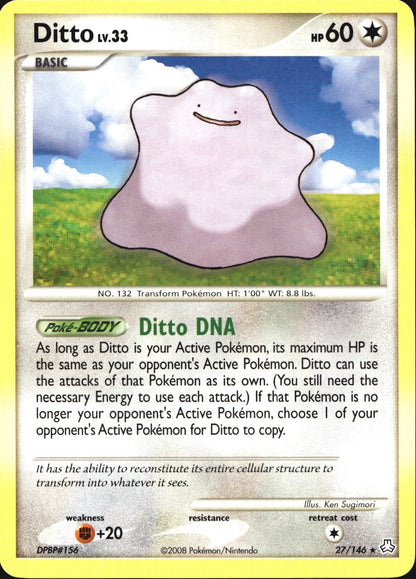 Ditto 27/146 Rare Legends Awakened Pokemon Near Mint