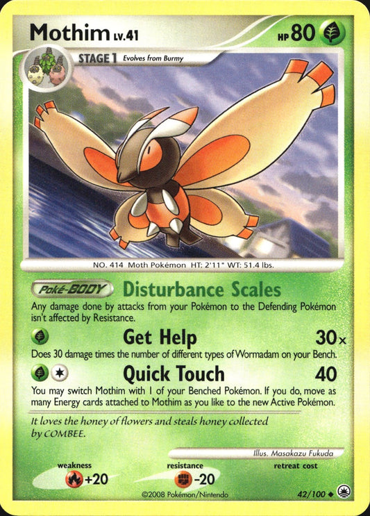 Mothim 42/100 Uncommon Majestic Dawn Pokemon Near Mint