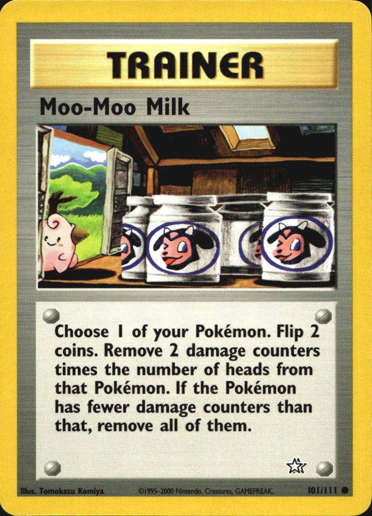 Moo-Moo Milk 101/111 Common Neo Genesis Pokemon Near Mint