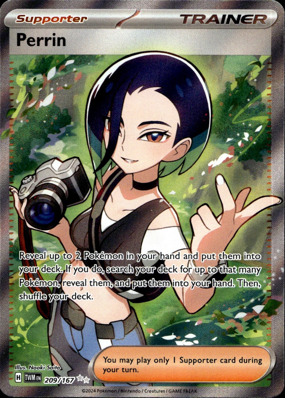 Perrin 209/167 Ultra Rare Twilight Masquerade Pokemon Near Mint
