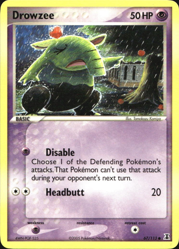 Drowzee 67/113 Common Delta Species Pokemon Near Mint