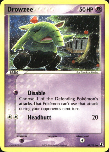 Drowzee 67/113 Common Delta Species Pokemon Near Mint