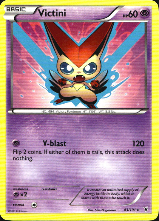 Victini 43/101 Rare Noble Victories Pokemon Near Mint