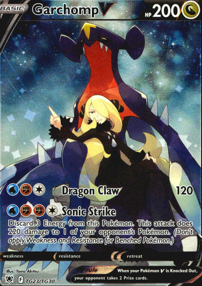Garchomp V TG23/TG30 Holo Rare V Astral Radiance Trainer Gallery Pokemon NM