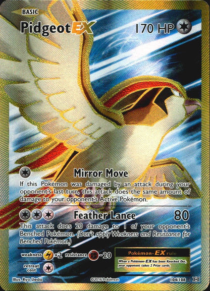 Pidgeot EX 104/108 Rare Ultra Evolutions Pokemon Near Mint