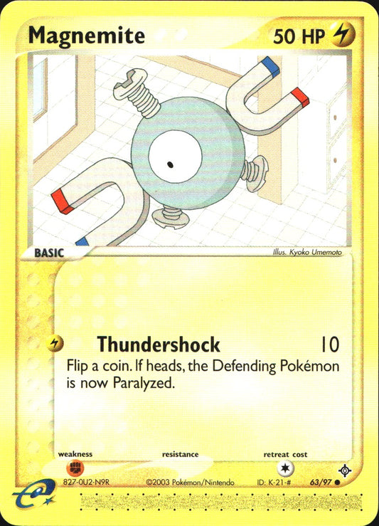 Magnemite 63/97 Common Dragon Pokemon Near Mint