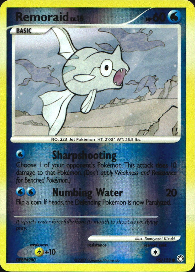 Remoraid 95/123 Common Mysterious Treasures Pokemon Reverse Holo Near Mint