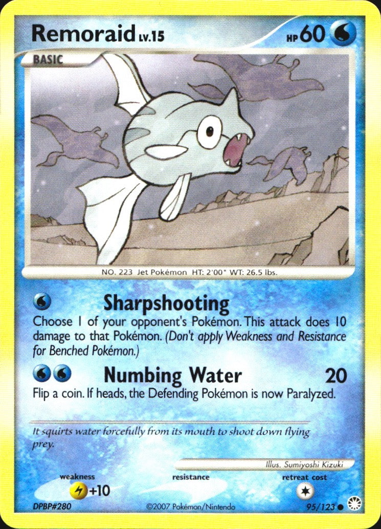 Remoraid 95/123 Common Mysterious Treasures Pokemon Near Mint