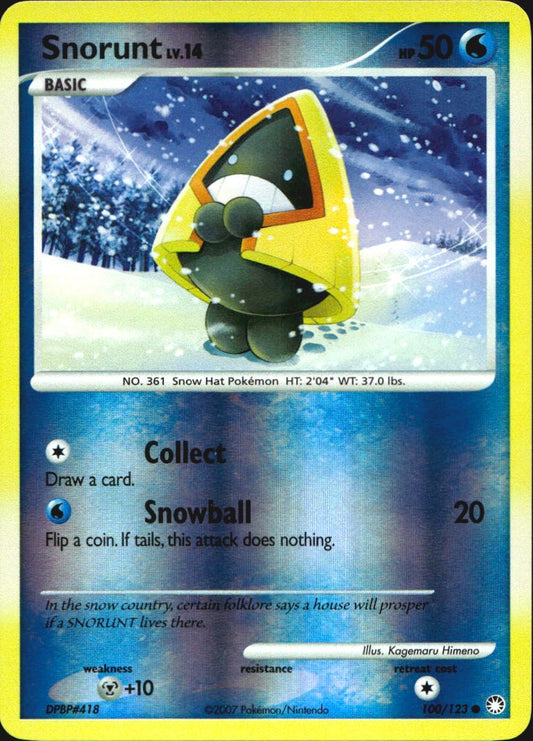 Snorunt 100/123 Common Mysterious Treasures Pokemon Reverse Holo Near Mint