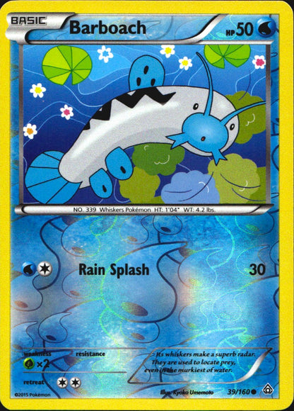 Barboach 39/160 Common Primal Clash Pokemon Reverse Holo Near Mint