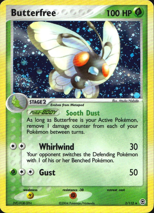 Butterfree 2/112 Holo Rare FireRed & LeafGreen Pokemon Near Mint