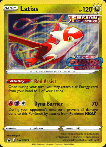 Latias SWSH171 Promo SWSH Black Star Pokemon Near Mint