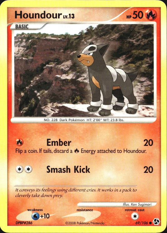 Houndour 69/106 Common Great Encounters Pokemon Near Mint