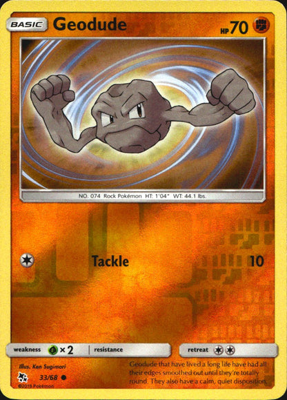Geodude 33/68 Common Hidden Fates Pokemon Near Mint