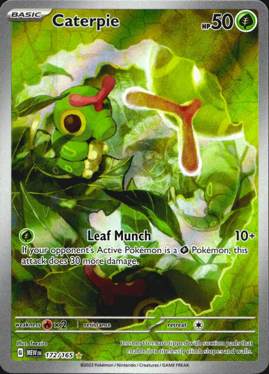 Caterpie 172/165 Illustration Rare 151 Pokemon Near Mint