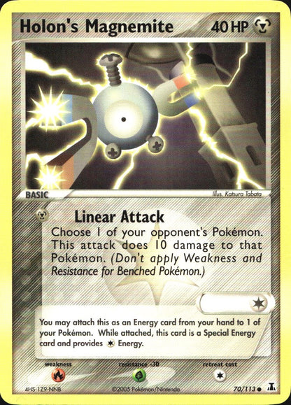 Holon's Magnemite 70/113 Common Delta Species Pokemon Near Mint