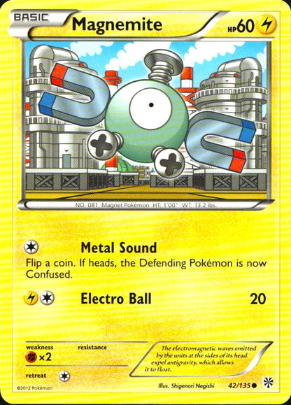 Magnemite 42/135 Common Plasma Storm Pokemon Near Mint