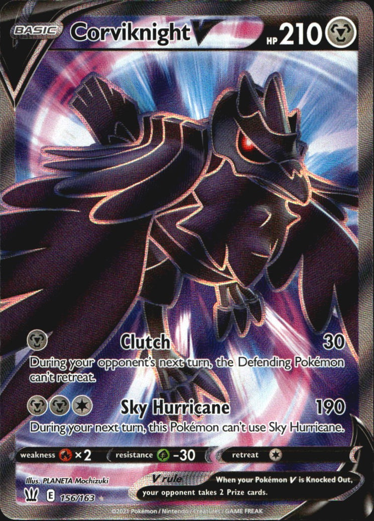 Corviknight V 156/163 Rare Ultra Battle Styles Pokemon Near Mint