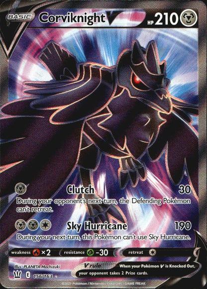 Corviknight V 156/163 Rare Ultra Battle Styles Pokemon Near Mint