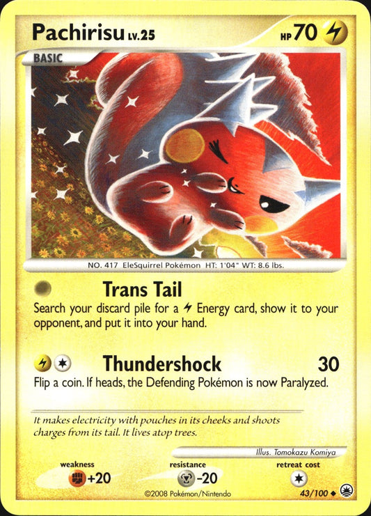 Pachirisu 43/100 Uncommon Majestic Dawn Pokemon Near Mint