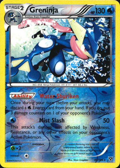 Greninja 41/146 Holo Rare XY Pokemon Reverse Holo Near Mint