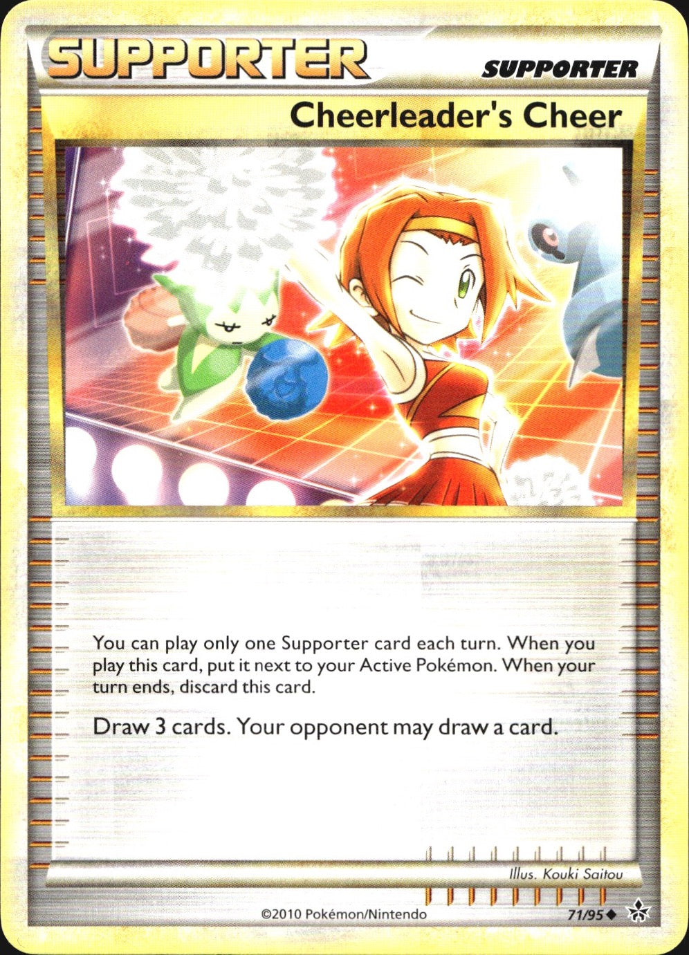 Cheerleader's Cheer 71/95 Uncommon HGSS Unleashed Pokemon Near Mint