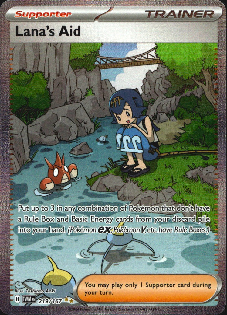Lana's Aid 219/167 Special Illustration Rare Twilight Masquerade Pokemon NM