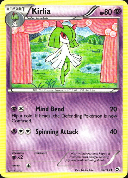 Kirlia 60/113 Uncommon Legendary Treasures Pokemon Near Mint