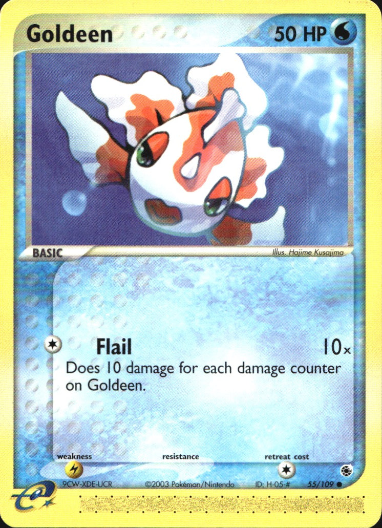 Goldeen 55/109 Common Ruby & Sapphire Pokemon Near Mint