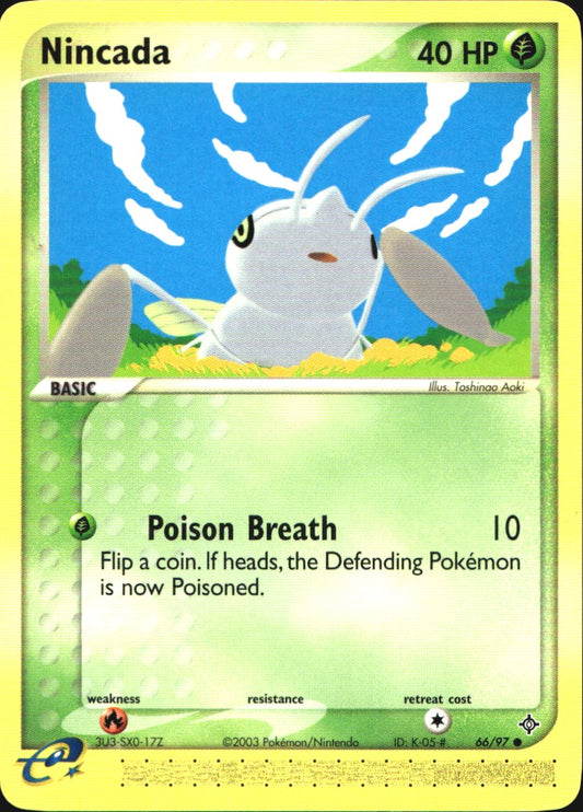 Nincada 66/97 Common Dragon Pokemon Near Mint