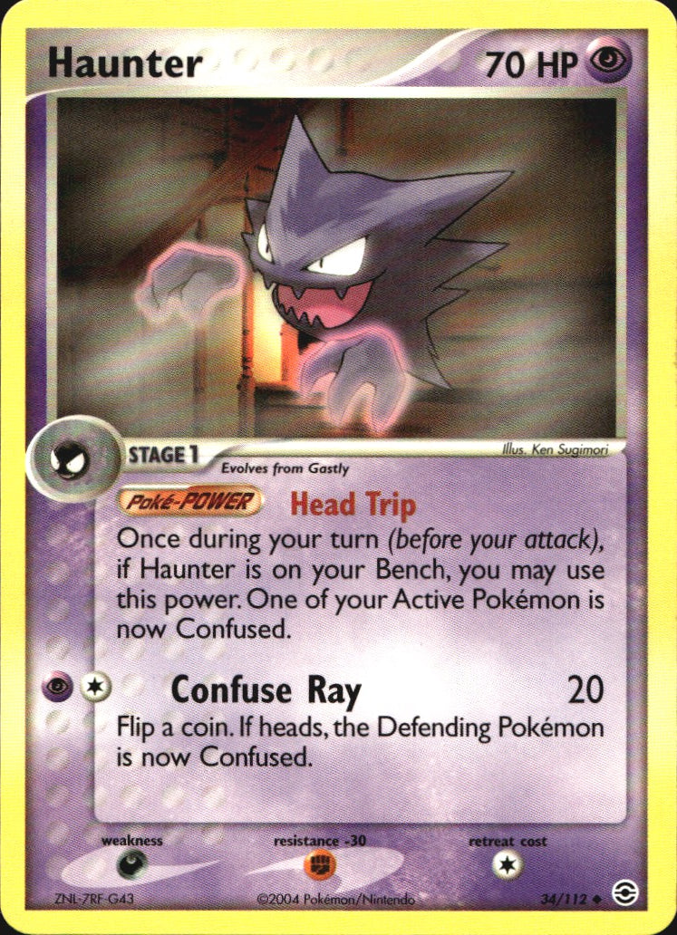 Haunter 34/112 Uncommon FireRed & LeafGreen Pokemon Near Mint